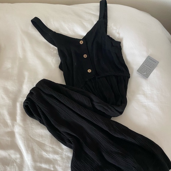 Black Soft Jumpsuit - Picture 2 of 4